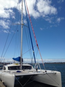 Lucia tied up at St Helens wharf