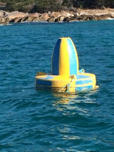 Navigation buoy on the sunken Anmaropa on  22nd July, 2016