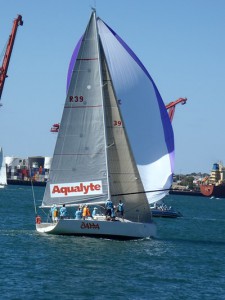 Jaffa under full sail. 