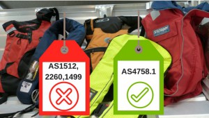 Check the Australian Standard (AS) number to verify your PFD
